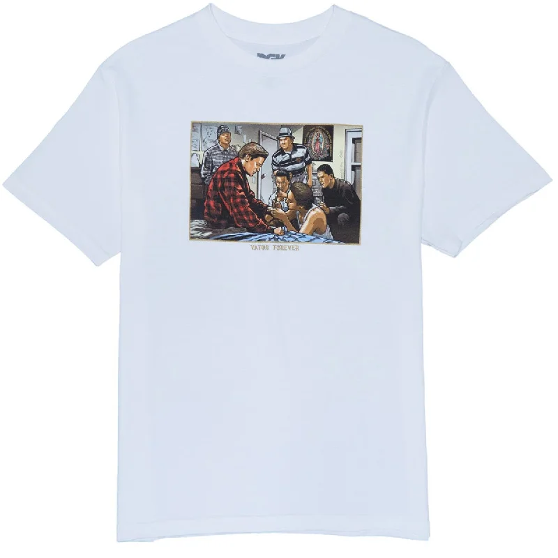 Men's short-sleeve deep sapphire tee-DGK Vatos Forever T-Shirt - White