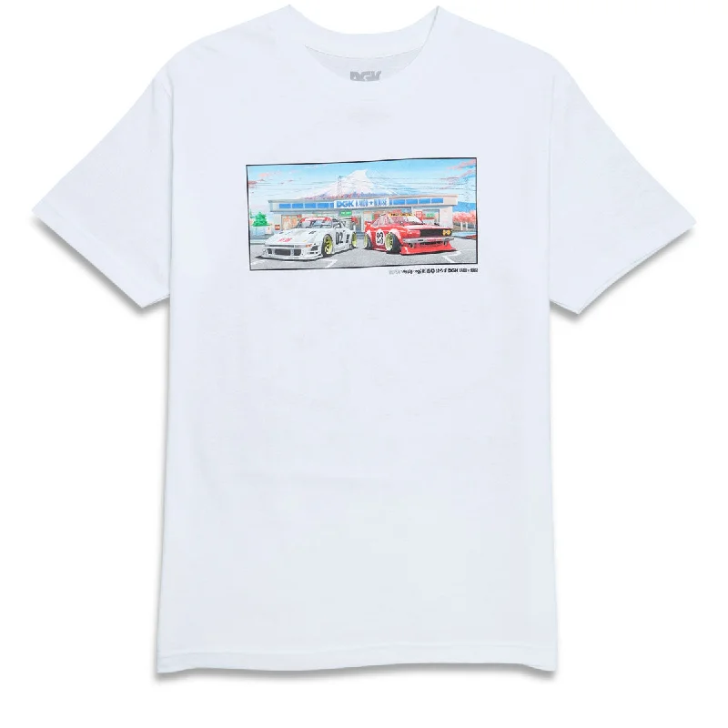 Men's short-sleeve stylish sleek-neutral-casual-faint-pattern tee-DGK x Kaido House Konbini T-Shirt - White