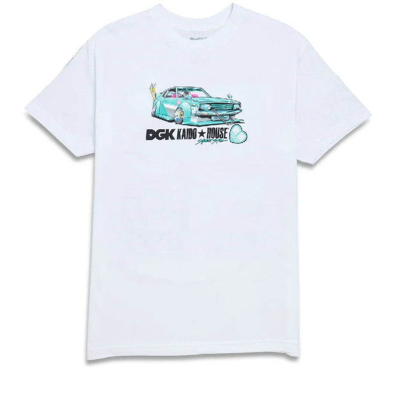 Men's short-sleeve trendy bright-deep-classic-neon-accent tee-DGK x Kaido House Zokusha T-Shirt - White