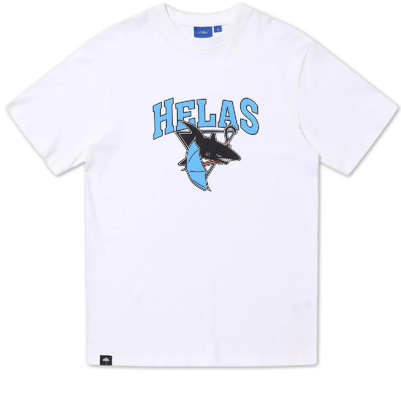 Men's short-sleeve bright deep-classic-neon-accent shirt-Helas Requins T-Shirt - White