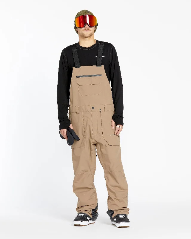 men's tailored party brown pants-Mens Rain Gore-Tex Bib Overalls - Chestnut Brown