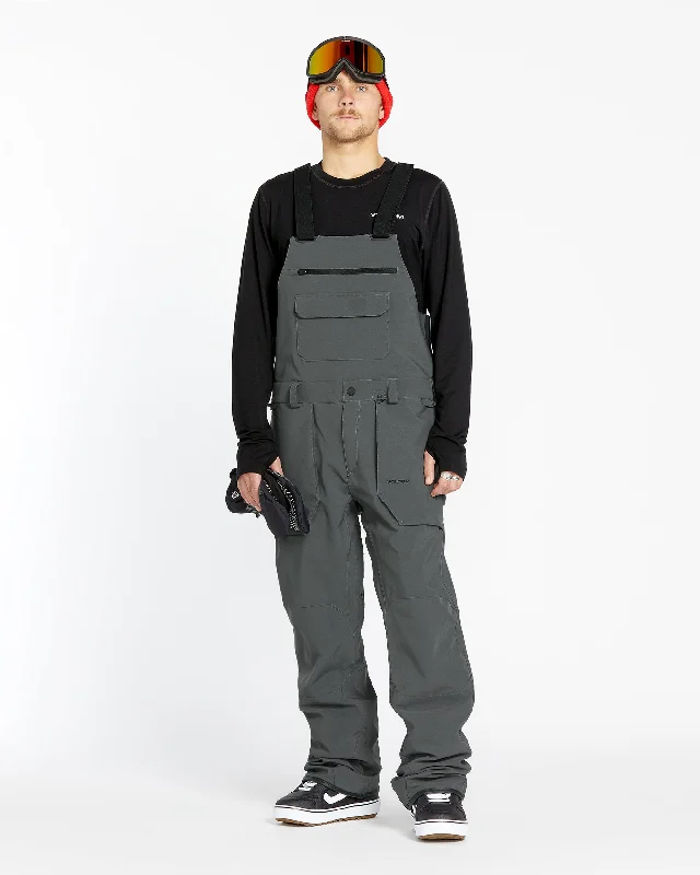 men's flat-front evening blue pants-Mens Roan Bib Overalls - Charcoal