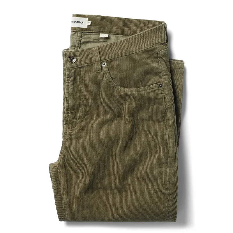 men's waterproof hiking olive pants-The Slim All Day Pant in Cypress Cord