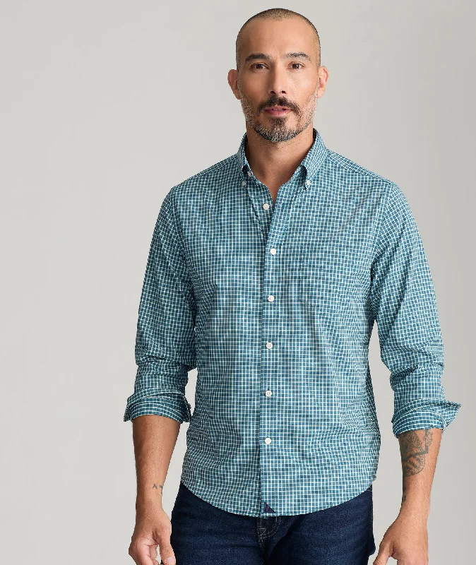 men's wide-leg vacation blue pants-Wrinkle-Free Performance Tully Shirt - FINAL SALE